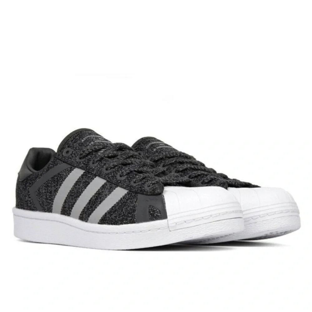 Adidas Core Black White Mountaineering X Superstar Lace Up Sneakers Size 10.5 US